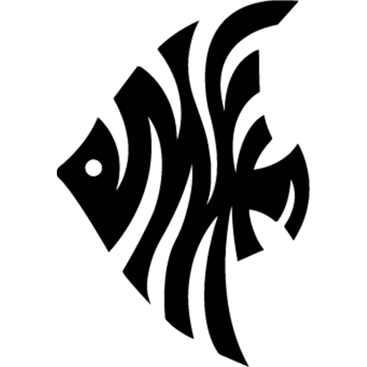 GENERICO - Sticker Tribal Tattoo Fish Pez Auto Camioneta