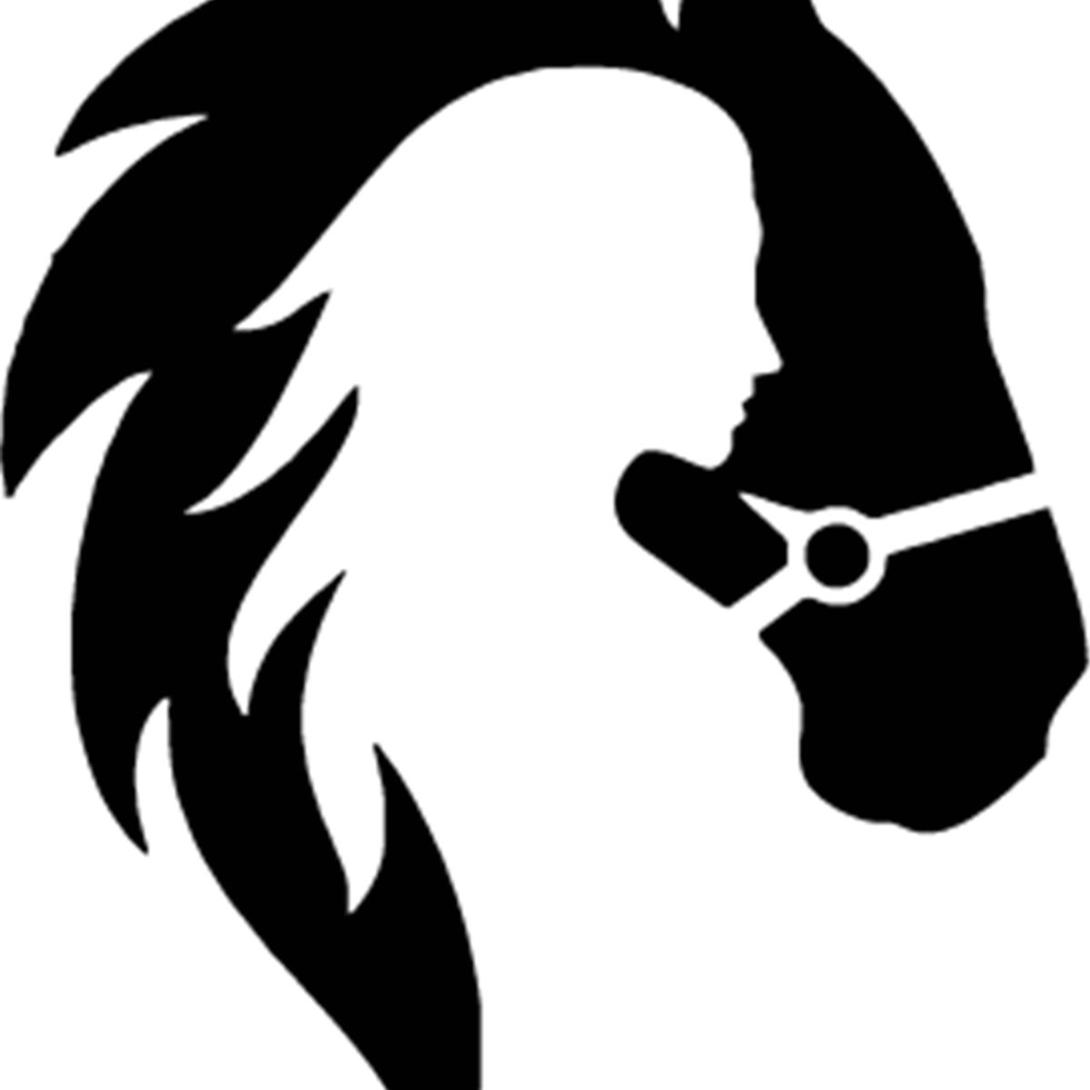 GENERICO - Sticker Head Horse Lady Cabeza Caballo Mujer Auto Camioneta