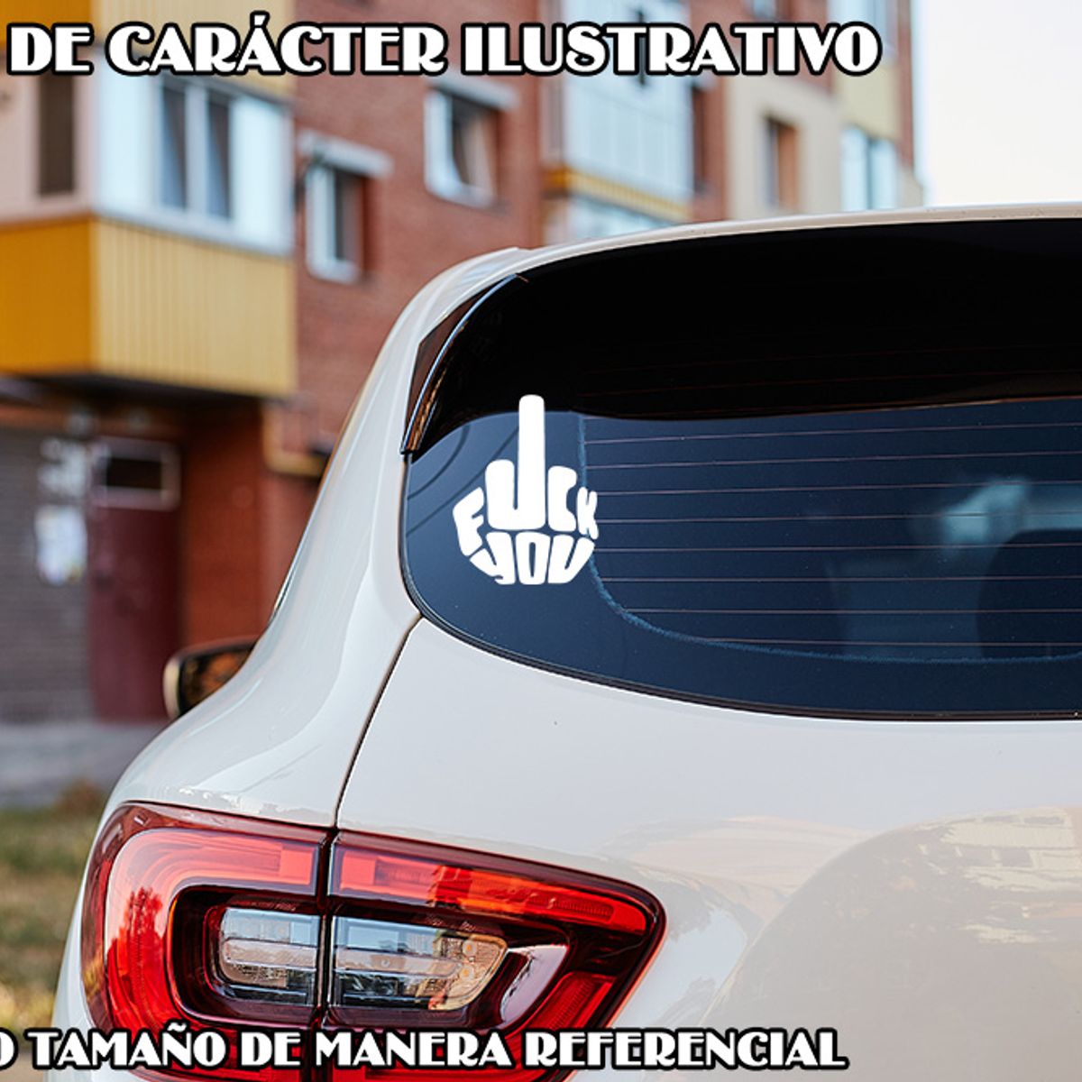 GENERICO - Sticker Hoyudo Fuck You Dedo Medio Cordial Auto Camioneta