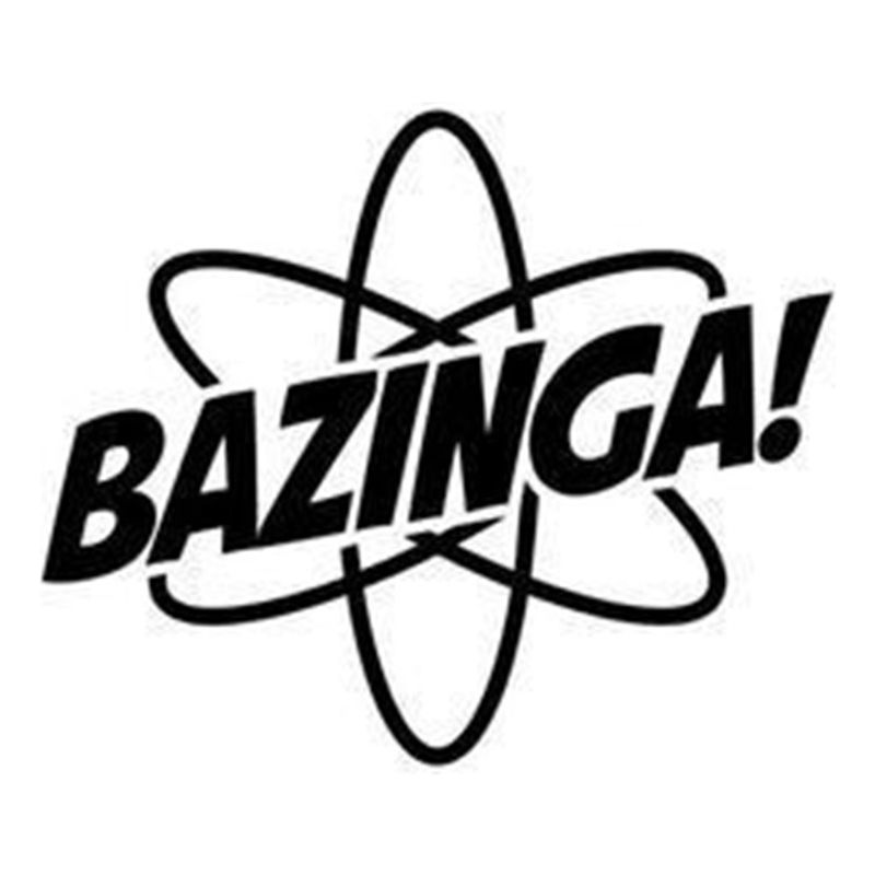 GENERICO - Sticker Bazinga Atom Logo Big Bang Bang Theory Sheldon