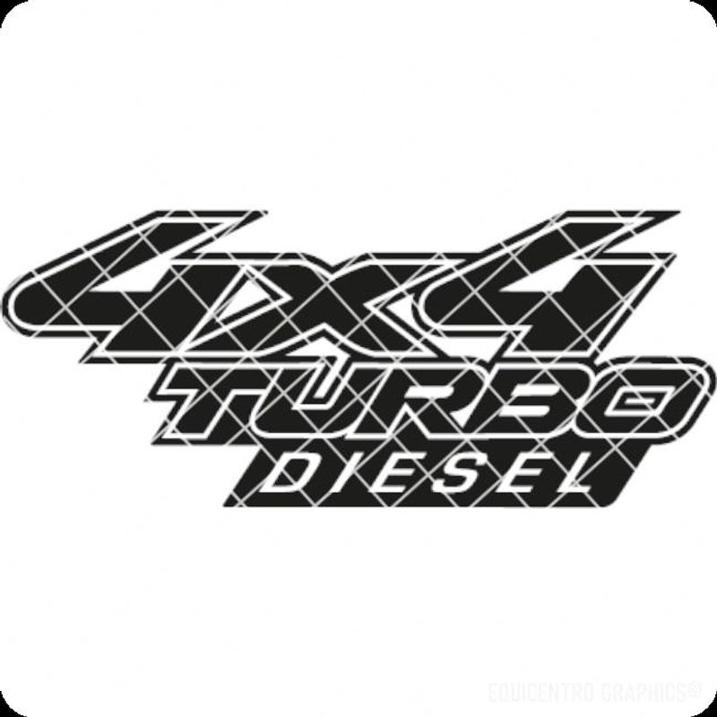 GENERICO - Sticker 4x4 Turbo Diesel Off Road Awd Todo Terreno Camioneta