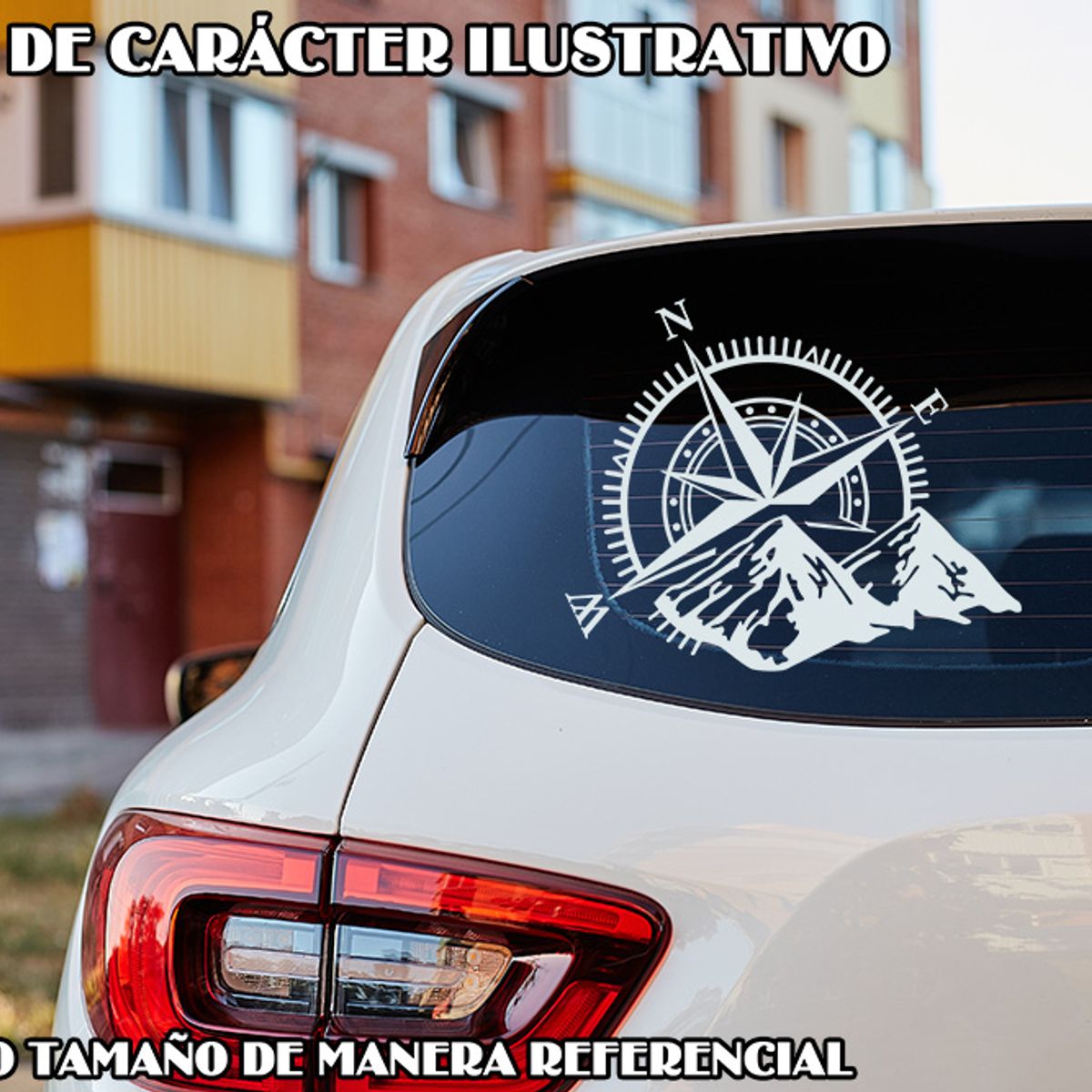 GENERICO - Sticker Rosa De Los Vientos Brújula Autocaravana 4x4 Awd