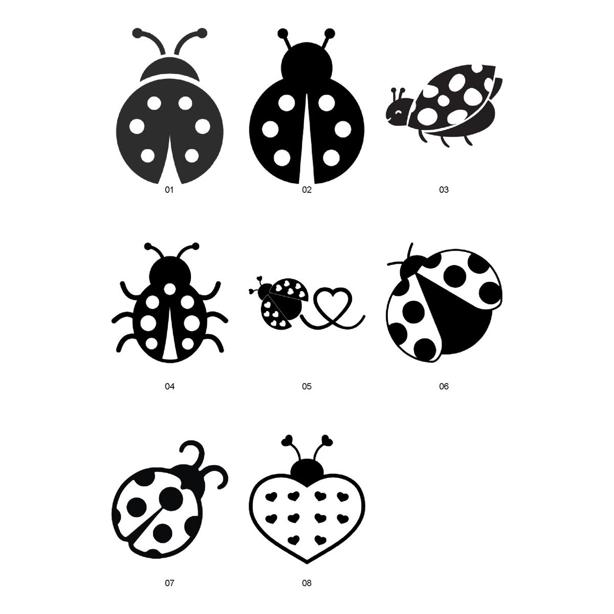 GENERICO - Sticker Mariquita Chinita Lady Bug Suerte Éxito Auto