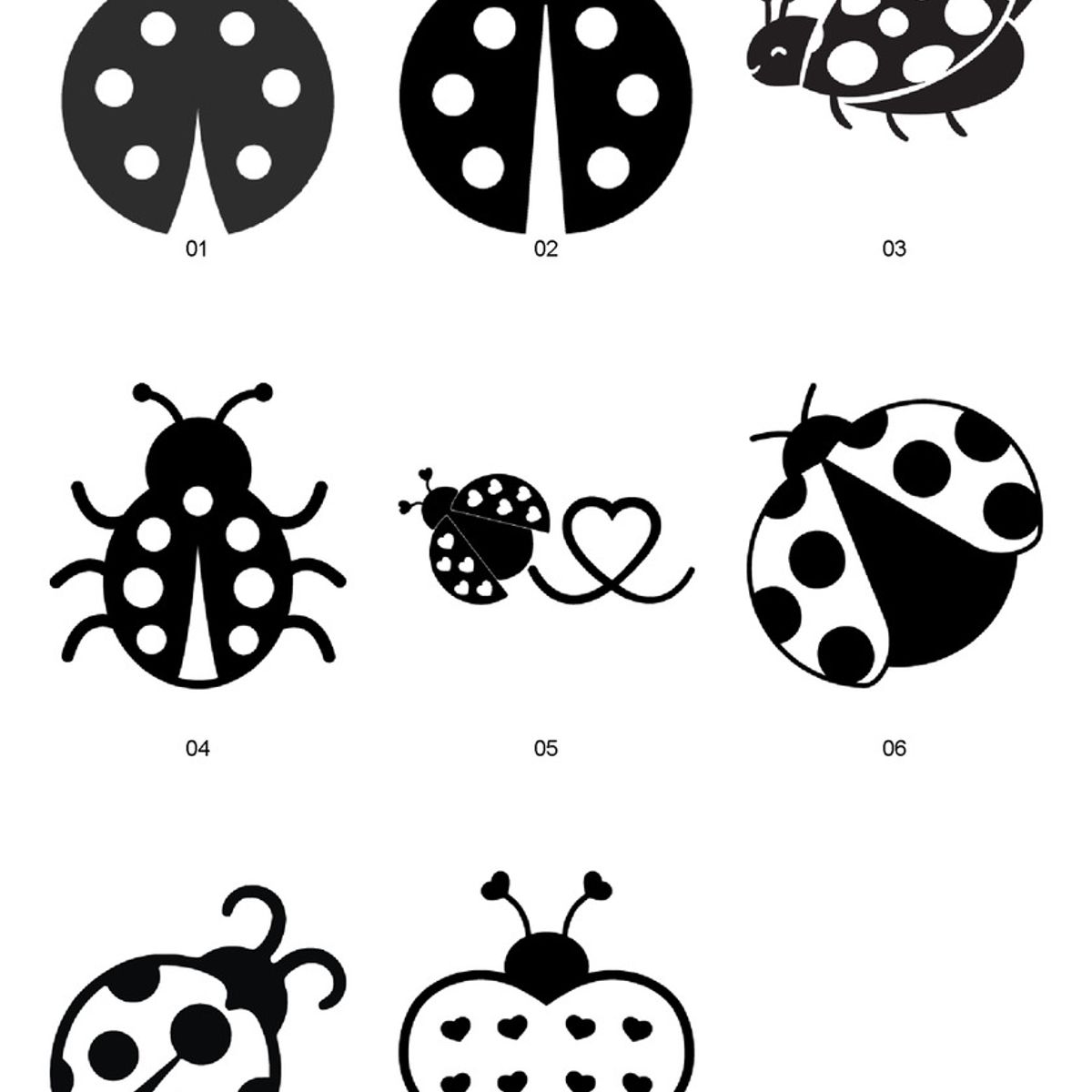 GENERICO - Sticker Mariquita Chinita Lady Bug Suerte Éxito Auto