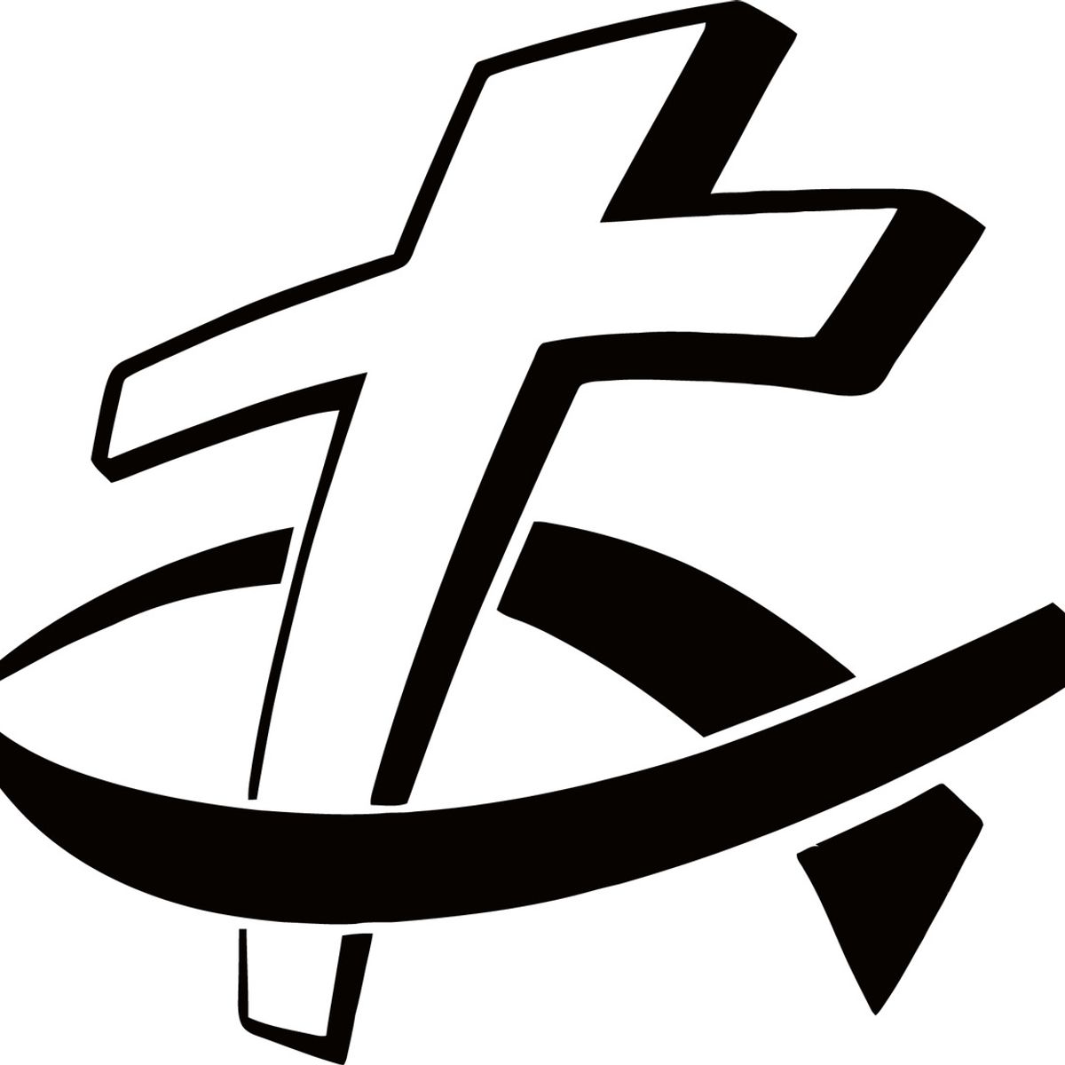 GENERICO - Sticker Cruz Ictus Cristo Fé Dios Religión Auto Suv