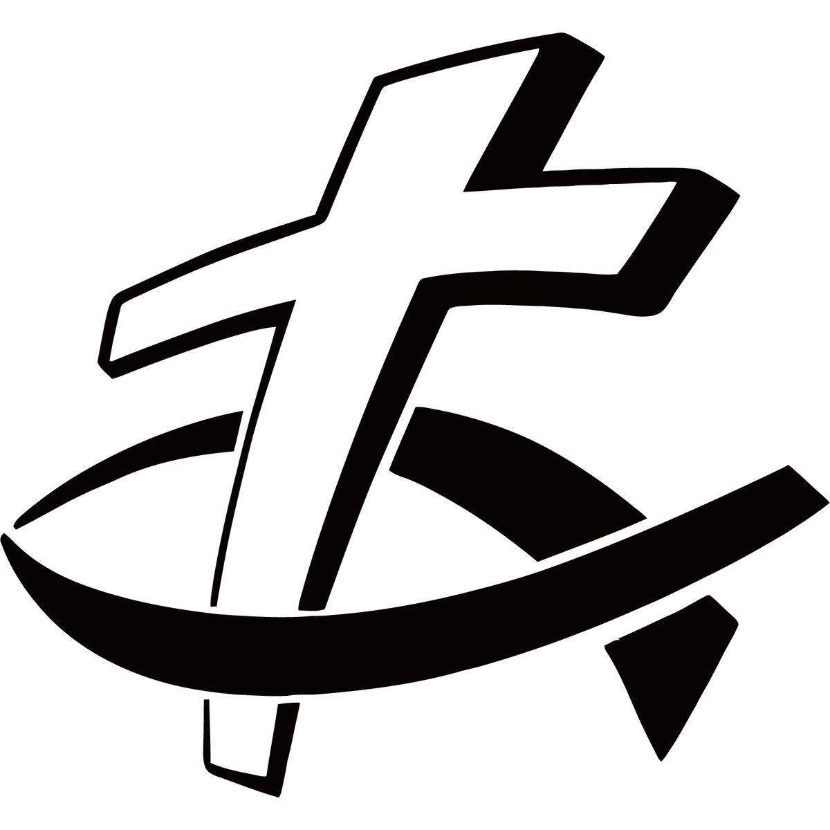 GENERICO - Sticker Cruz Ictus Cristo Fé Dios Religión Auto Suv