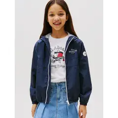 TOMMY HILFIGER - Cortavientos Con Gorro Y Logo Azul