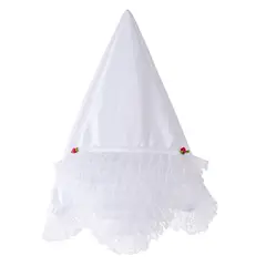 GENERICO - Pañuelo Cueca Huasa Niña Mujer Pañuelo Blanco Con Encaje