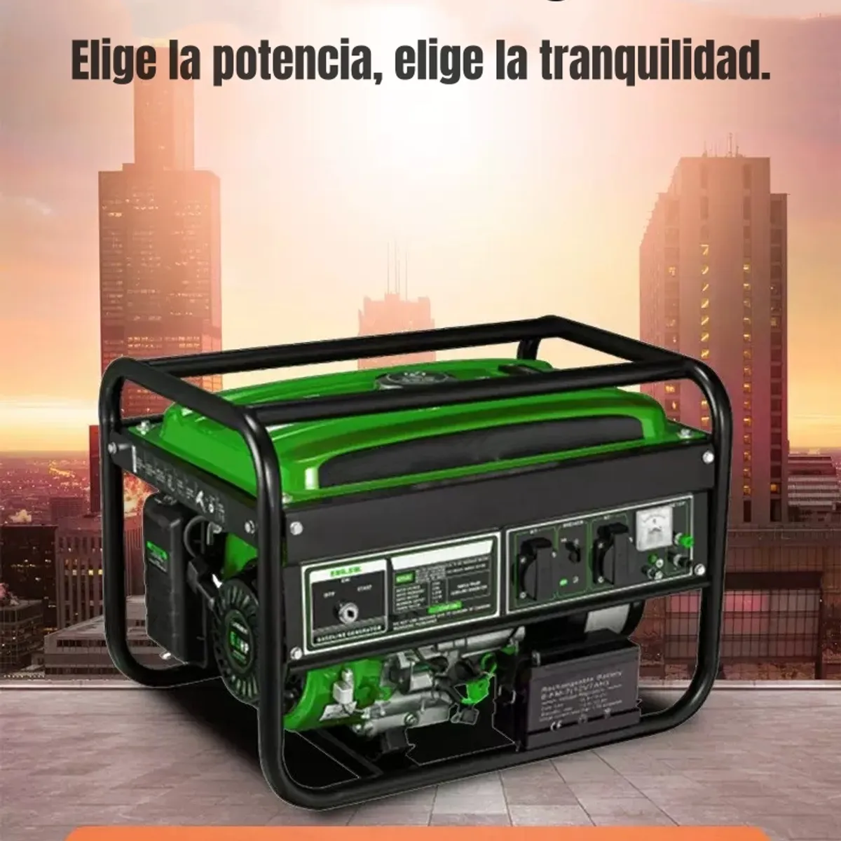 LUBABYCAS - Generador Eléctrico A Gasolina OHV 3500W HD Amarillo Lubabycas