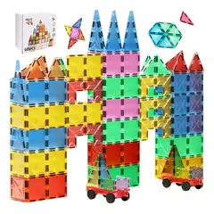 LUKOVEE - Bloques Magnéticos De Bricolaje De Juguete Magnético, 60 Pie