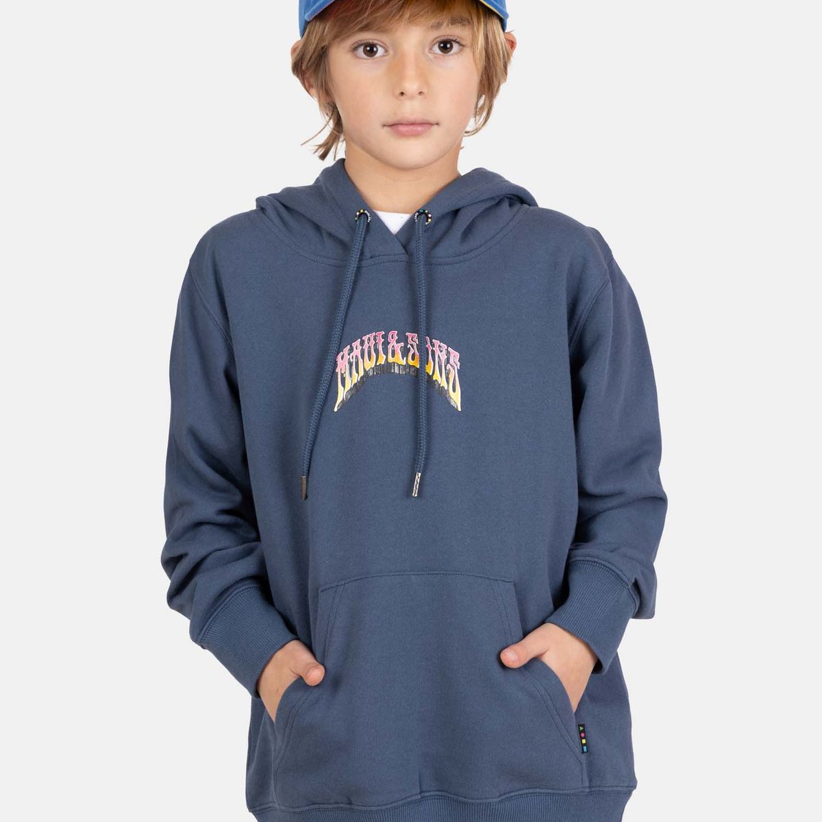 MAUI AND SONS - Poleron Canguro Brava Azul Infantil Maui And Sons