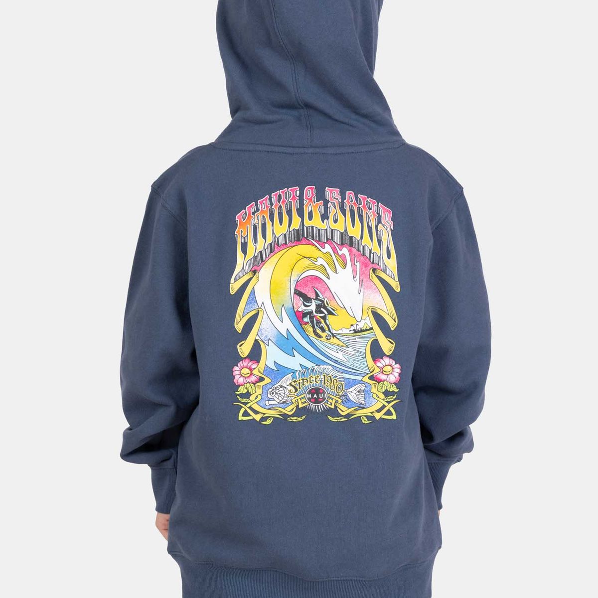 MAUI AND SONS - Poleron Canguro Brava Azul Infantil Maui And Sons