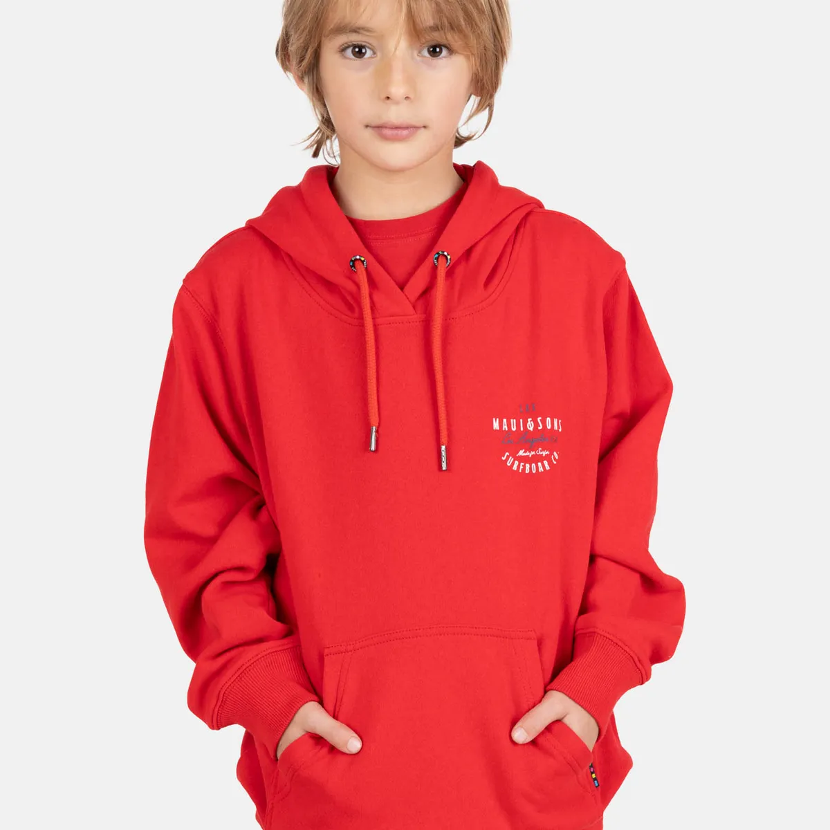 MAUI AND SONS - Poleron Canguro Tiki Rojo Infantil Maui And Sons