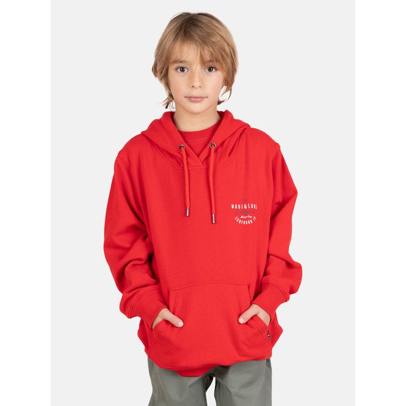 MAUI AND SONS - Poleron Canguro Tiki Rojo Infantil Maui And Sons
