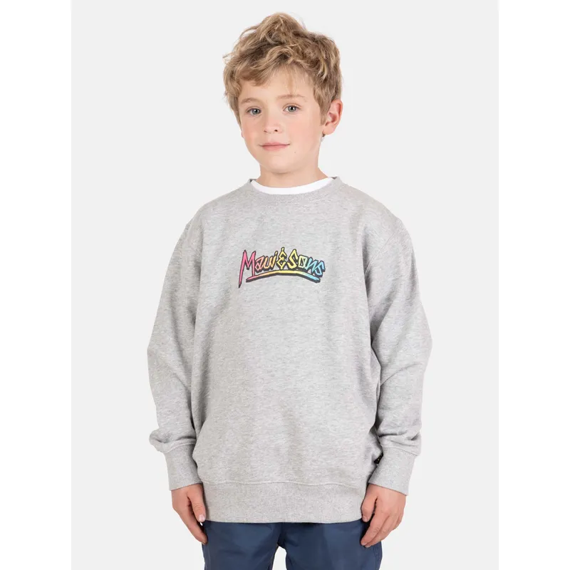 MAUI AND SONS - Poleron CR Makani Gris Infantil Maui And Sons