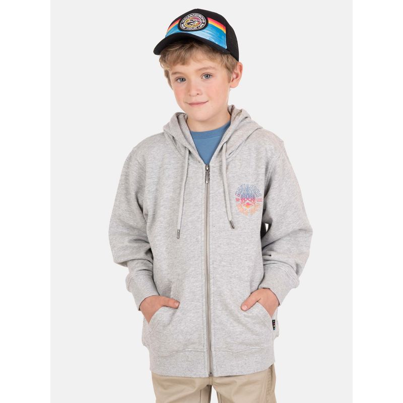 MAUI AND SONS - Poleron FZ Kaia Gris Infantil Maui And Sons