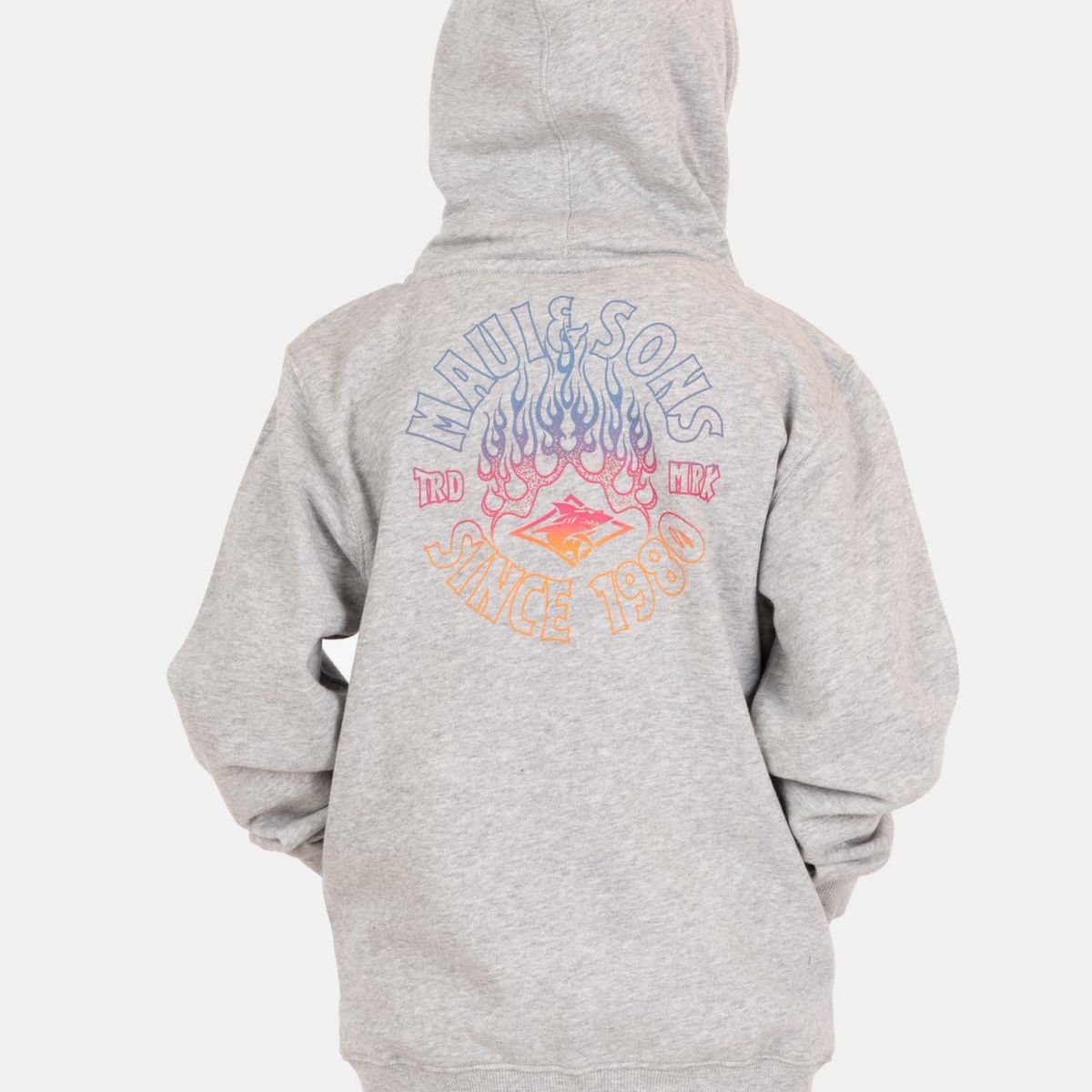 MAUI AND SONS - Poleron FZ Kaia Gris Infantil Maui And Sons