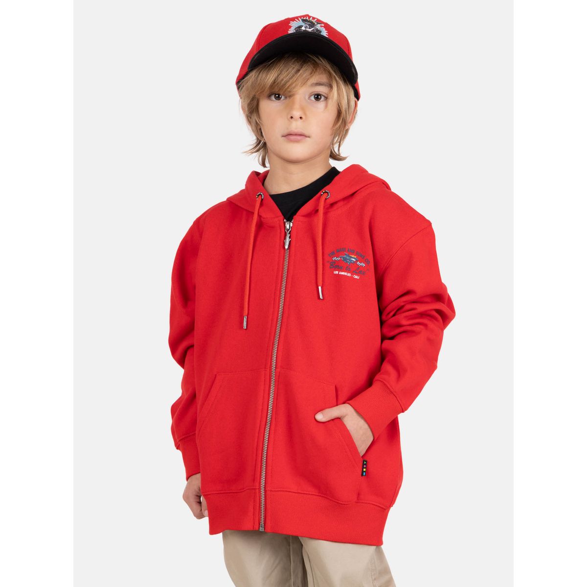 MAUI AND SONS - Poleron FZ Lani Rojo Infantil Maui And Sons