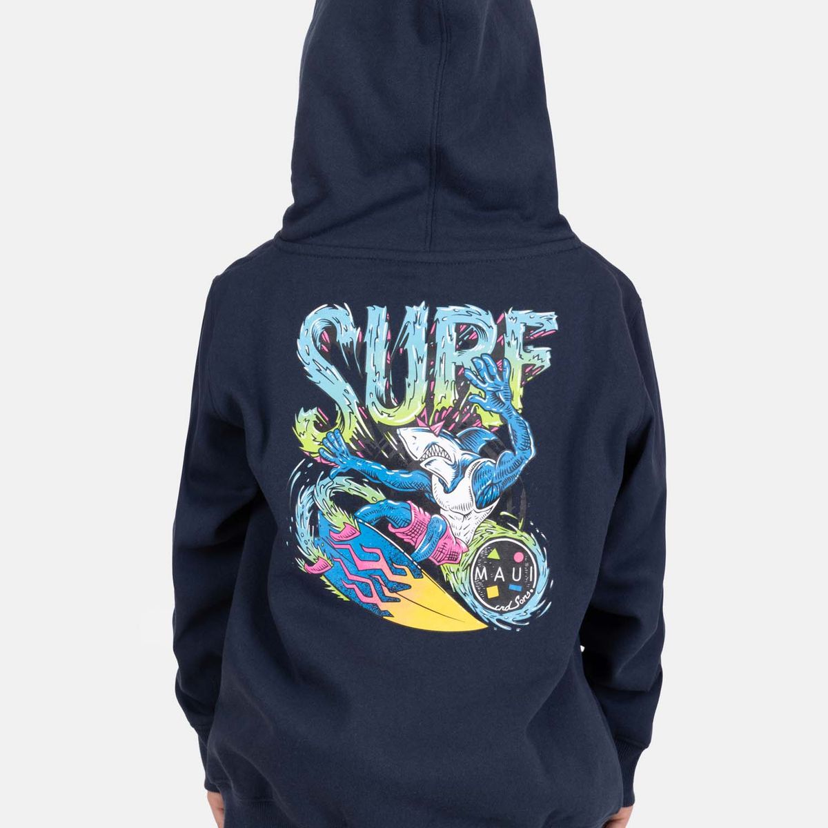 MAUI AND SONS - Poleron FZ Makoa Azul Infantil Maui And Sons