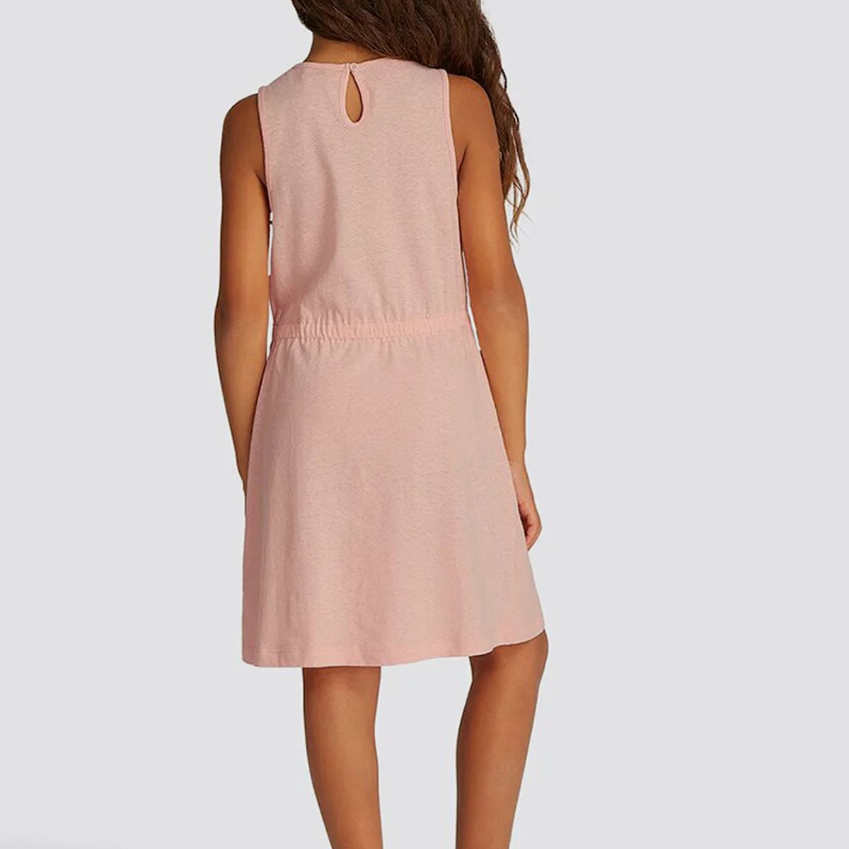 TOMMY HILFIGER - Vestido Sin Mangas En Mezcla De Lino Rosado Tommy Hilfiger