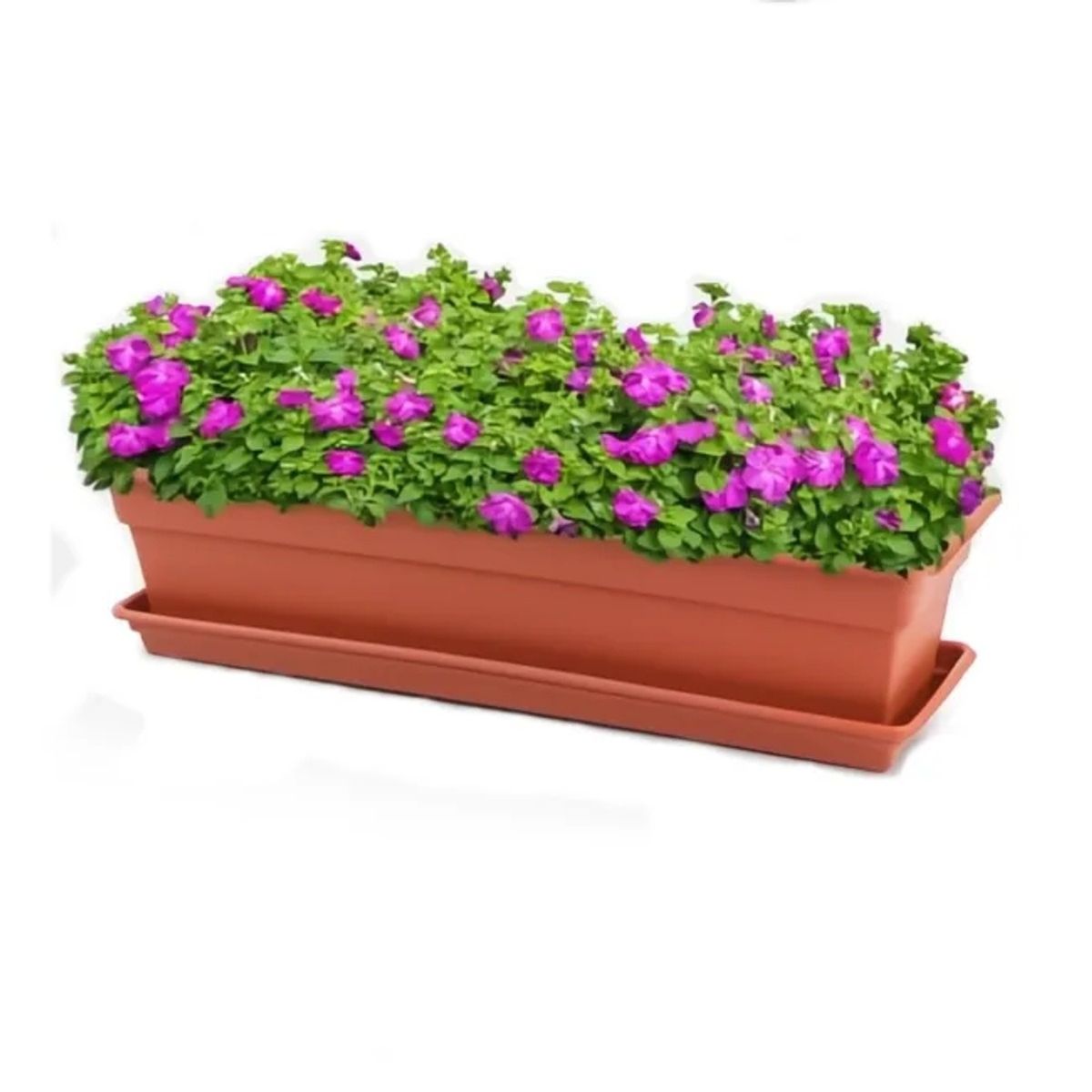 REYPLAST - MACETA RECTANGULAR DURA KOTTA 46CM  TERRACOTA  REYPLAST