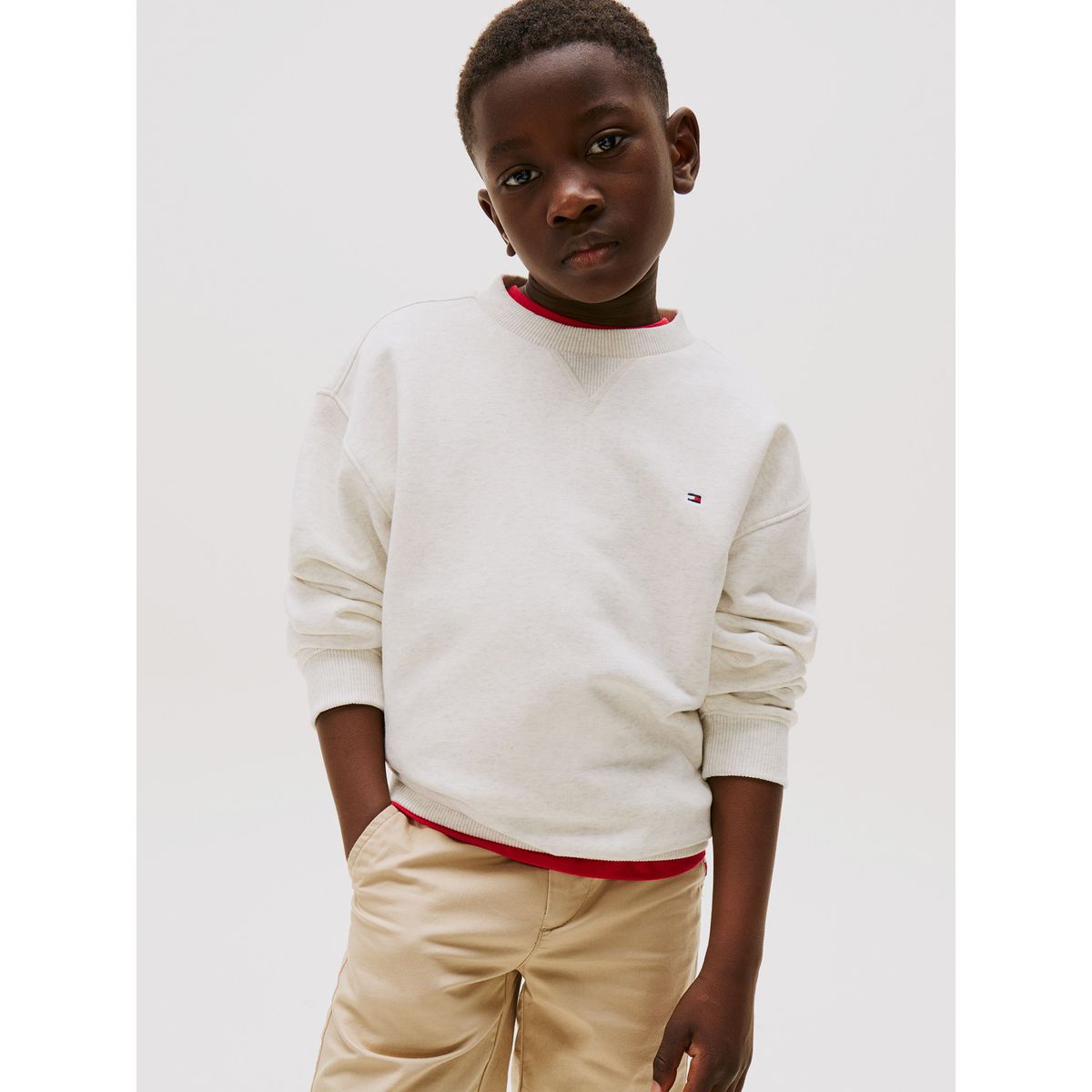 TOMMY HILFIGER - Polerón Timeless Con Logo Blanco Tommy Hilfiger