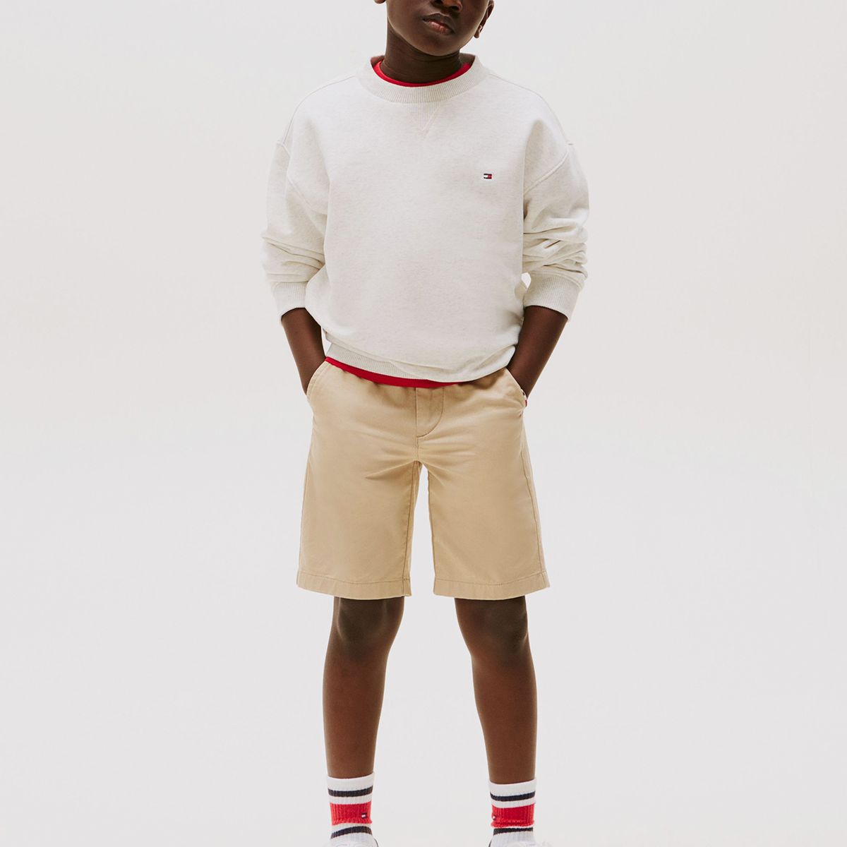 TOMMY HILFIGER - Polerón Timeless Con Logo Blanco Tommy Hilfiger