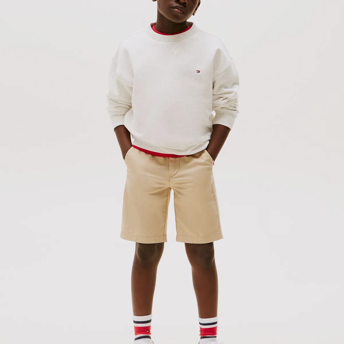 TOMMY HILFIGER - Polerón Timeless Con Logo Blanco Tommy Hilfiger