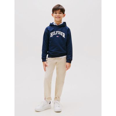 Imagen 2 del producto Polerón Con Gorro Y Logo De Estilo Universitario Azul