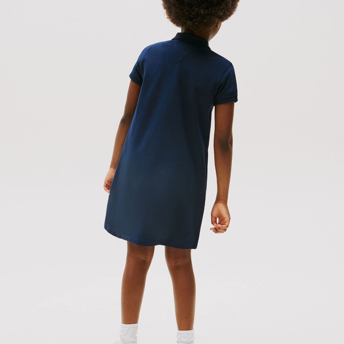 TOMMY HILFIGER - Vestido Tipo Polo Con Cuello A Contraste Azul Tommy Hilfiger