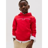 Polerón Con Gorro Y Logo Bordado Essential Rojo