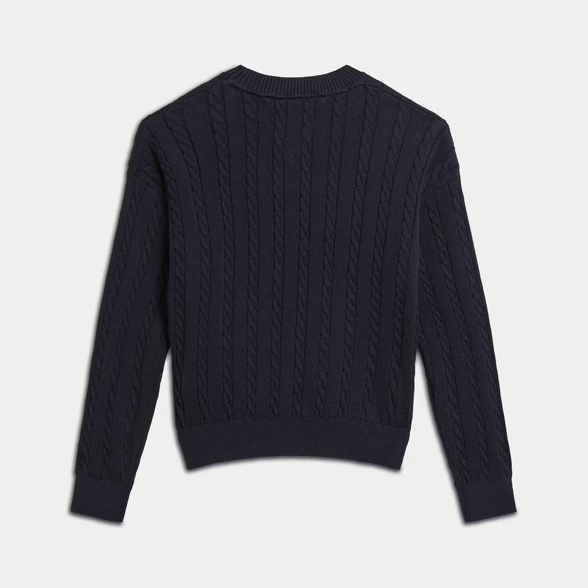 TOMMY HILFIGER - Sweater De Punto Trenzado Con Corte Amplio Azul Tommy Hilfiger