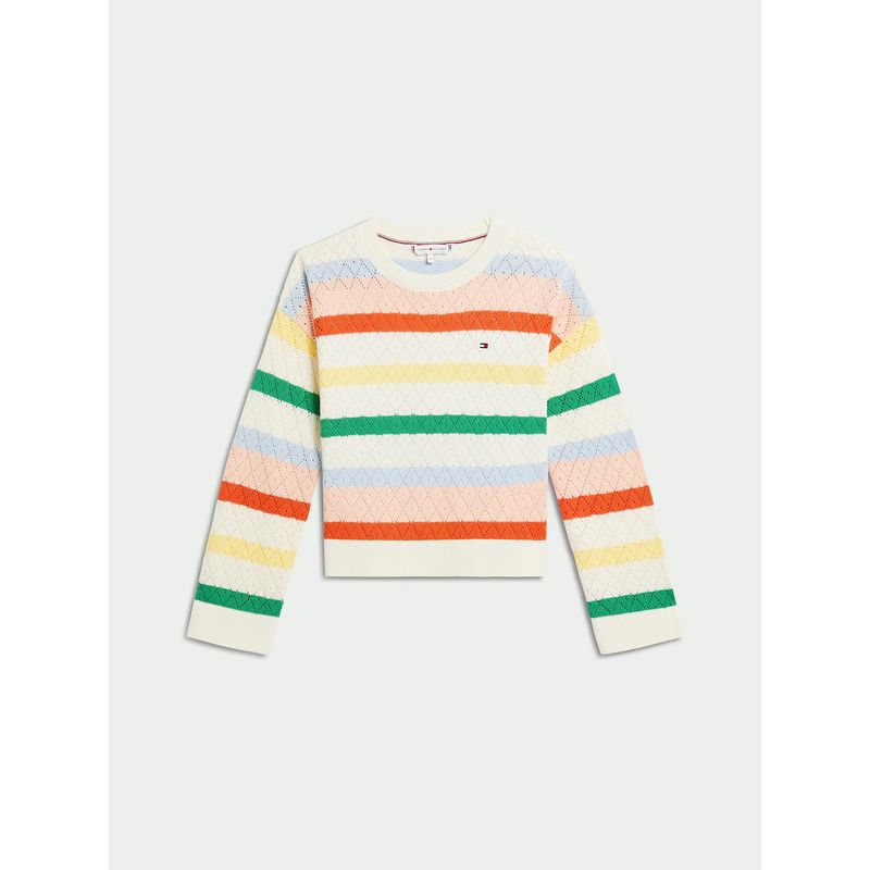 TOMMY HILFIGER - Sweater De Rayas De Colores Calados Multicolor Tommy Hilfiger