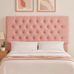 GENERICO - Respaldo De Cama 1.5 Plazas Rosado Top Quality