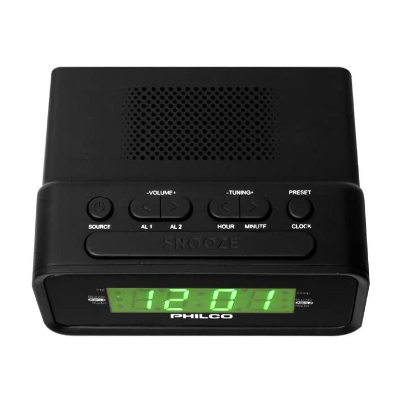 PHILCO - Radio FM Reloj Digital Alarma Negro C1006G Philco