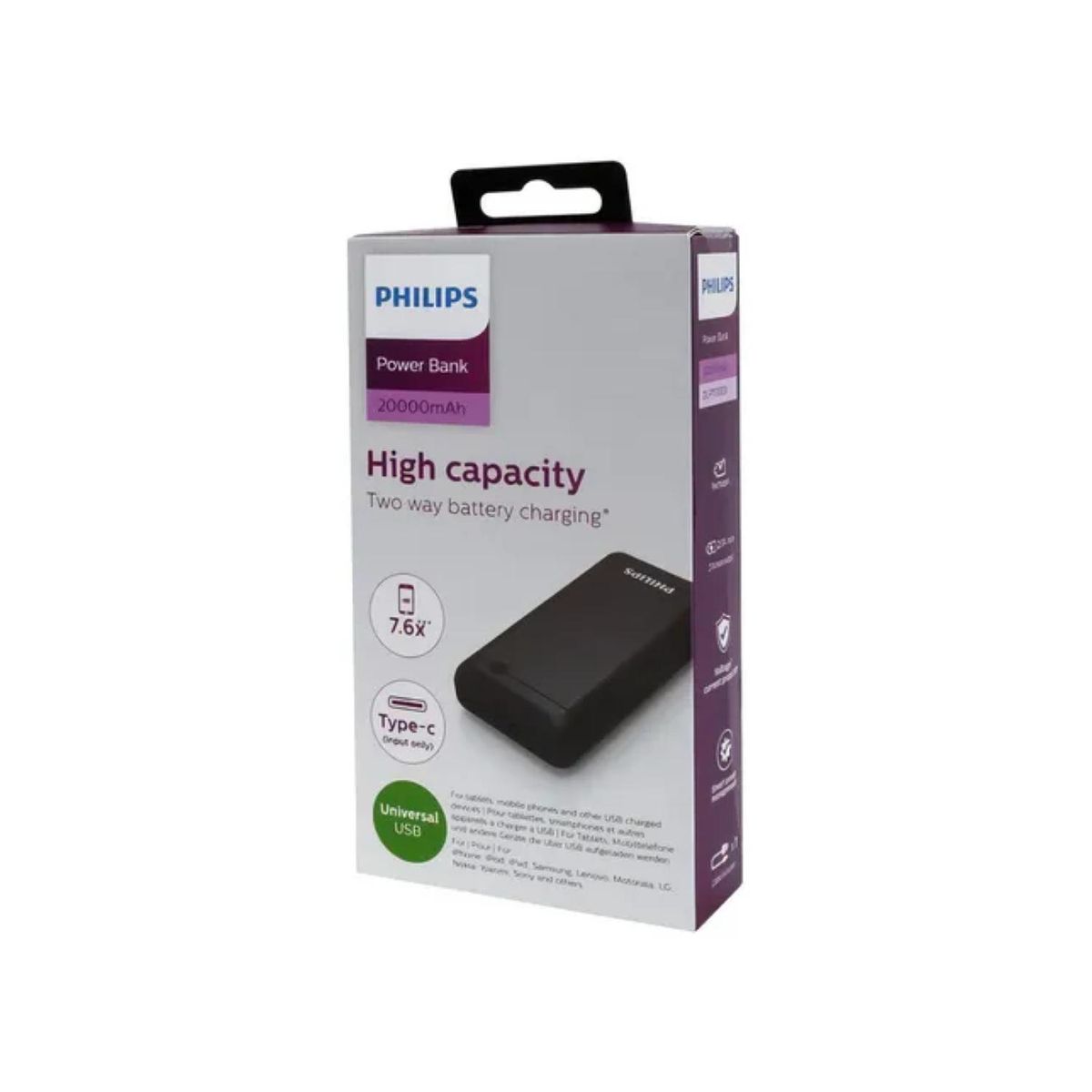 PHILIPS - PowerBank 20000mAh USB A USB C Negro DLP1720CB97 Philips