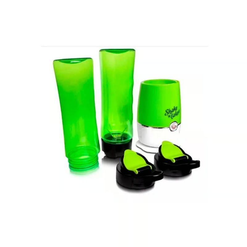 GENERICO - Juguera Portátil Licuadora 2 Vasos Batidora Portátil Juguera Verde