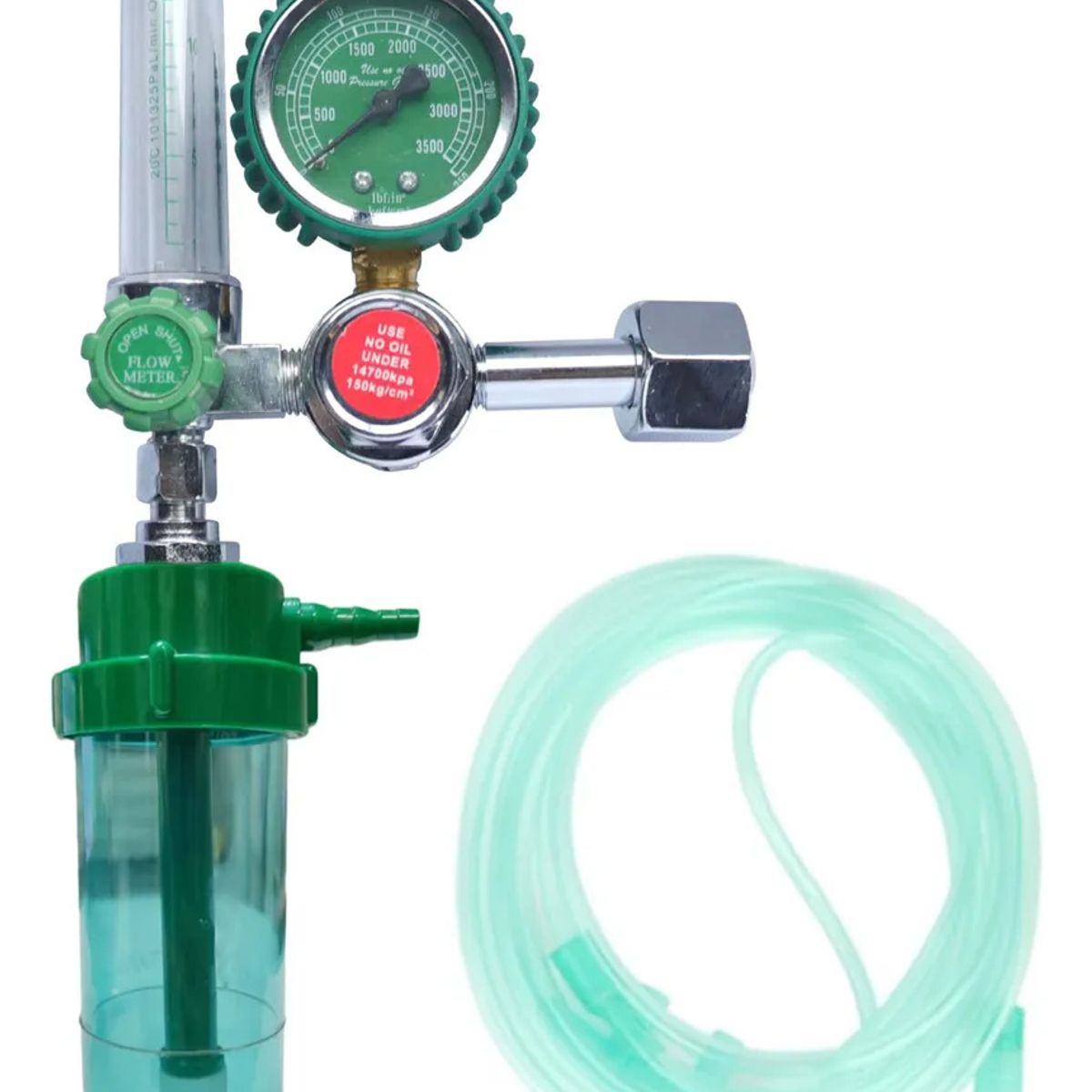 Regulador De Oxígeno Tuerca  Tipo H - Kit Flujómetro Vaso, marca KUANGYE - Foto Principal
