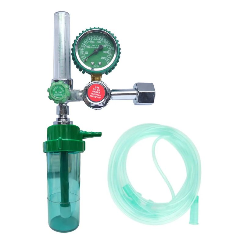 KUANGYE - Regulador De Oxígeno Tuerca  Tipo H - Kit Flujómetro Vaso