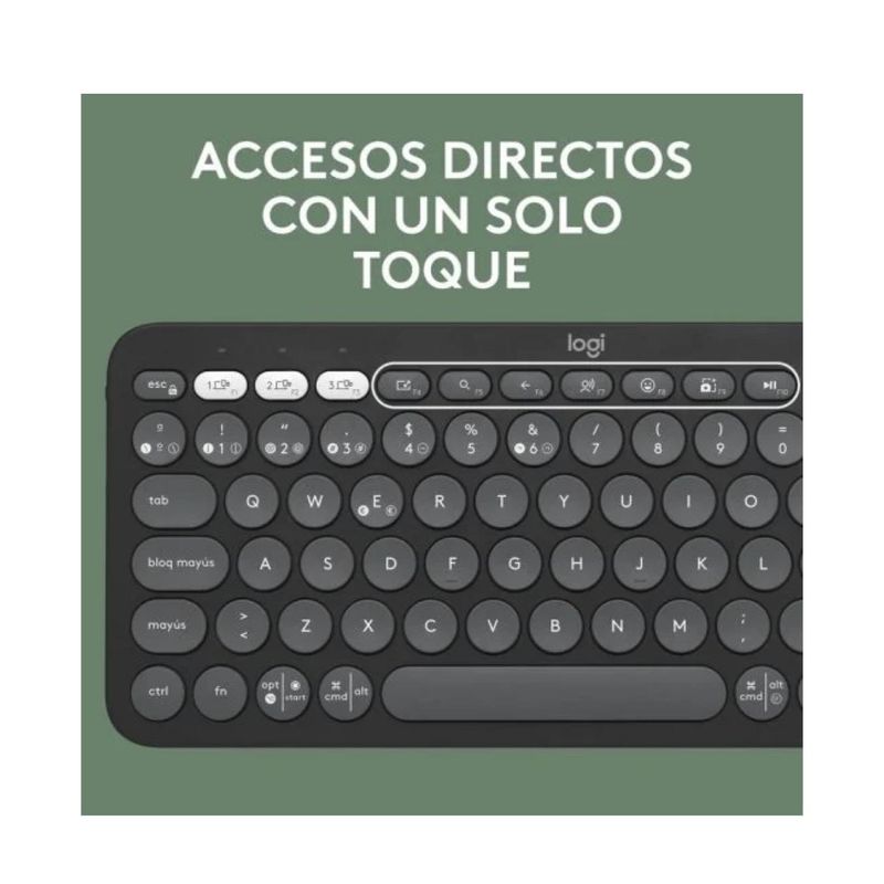 LOGITECH - Teclado Inalambrico Bluetooth Minimalista Pebble Keys2 K380S