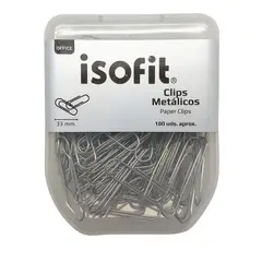 ISOFIT - PACK X 4 CLIPS DSG METÁLICOS 100 UND