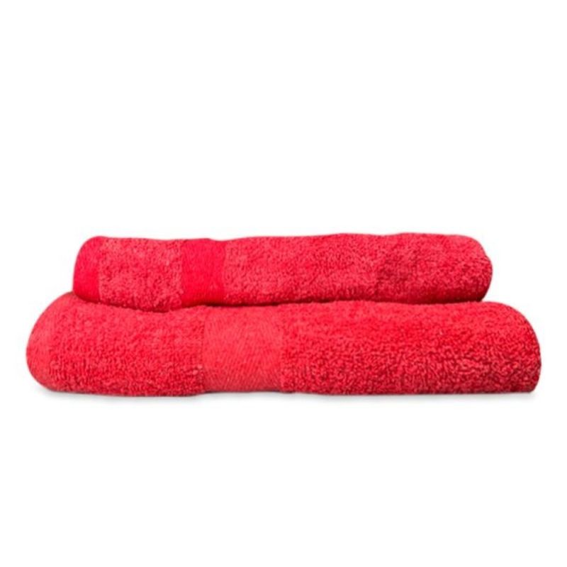 ZAHR - TOALLA DE MANO COLECCIÓN 40×80 CM  ROJO  ZAHR