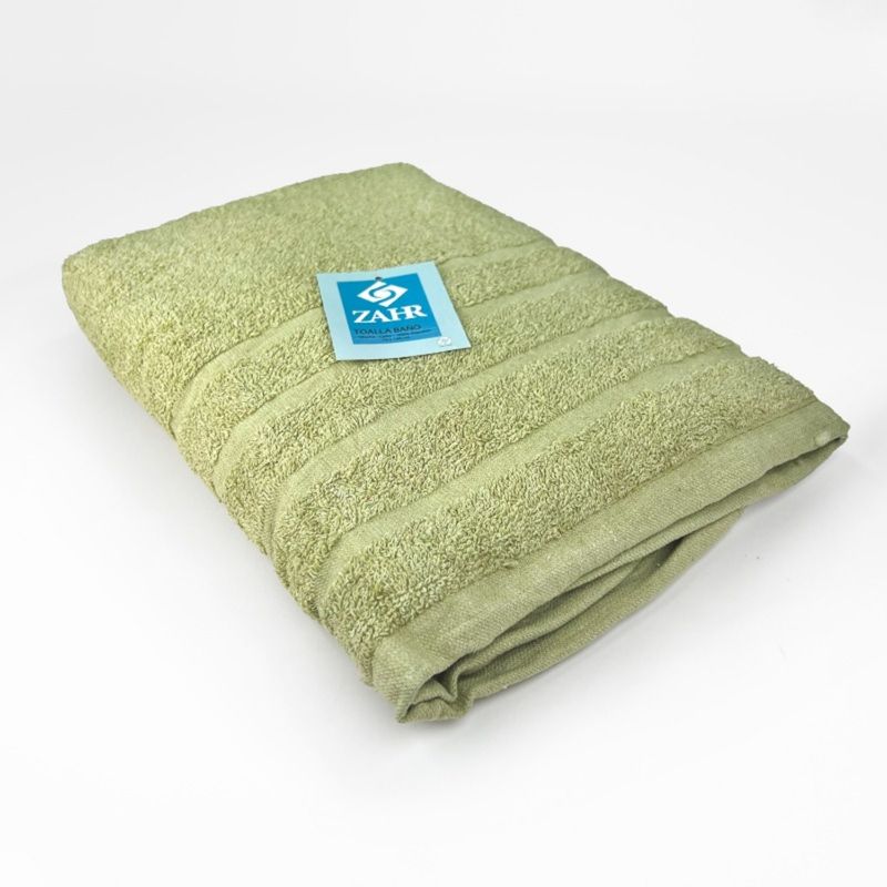 ZAHR - TOALLA DE BAÑO COLECCIÓN 70×140 CM  VERDE MUSGO  ZAHR