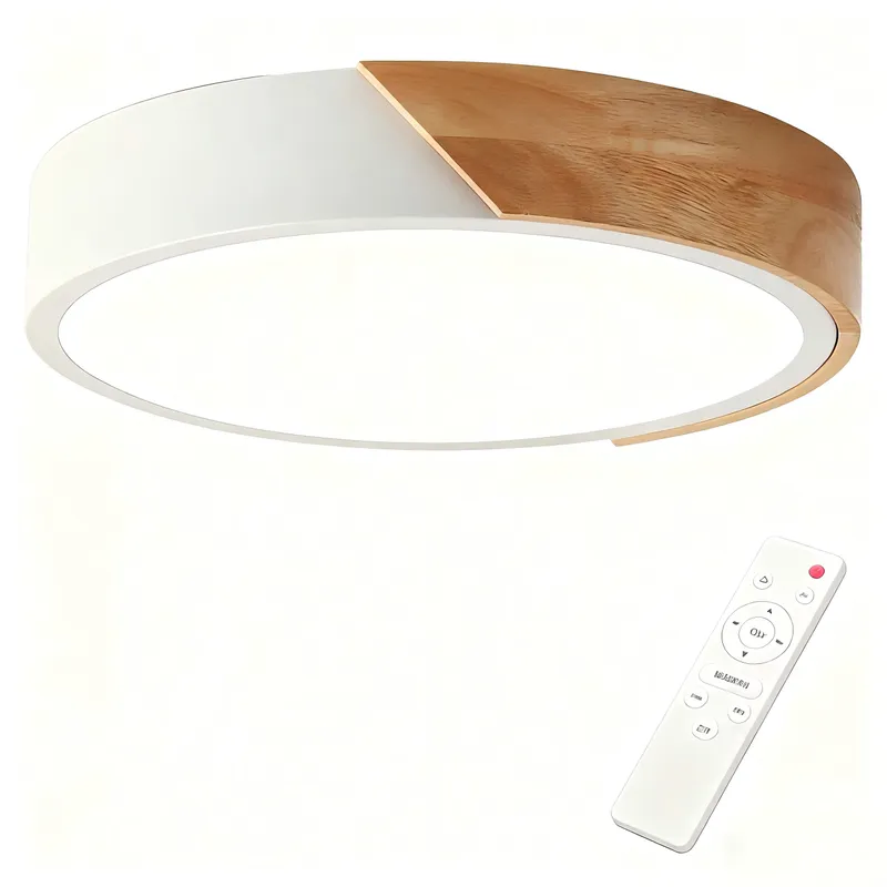 UMEXUS - Lámpara de techo  Madera Blanco 30cm Moderna Dormitorio