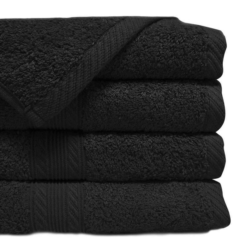 LOURDES - TOALLA DE BAÑO 70×140 CM  NEGRO  LOURDES