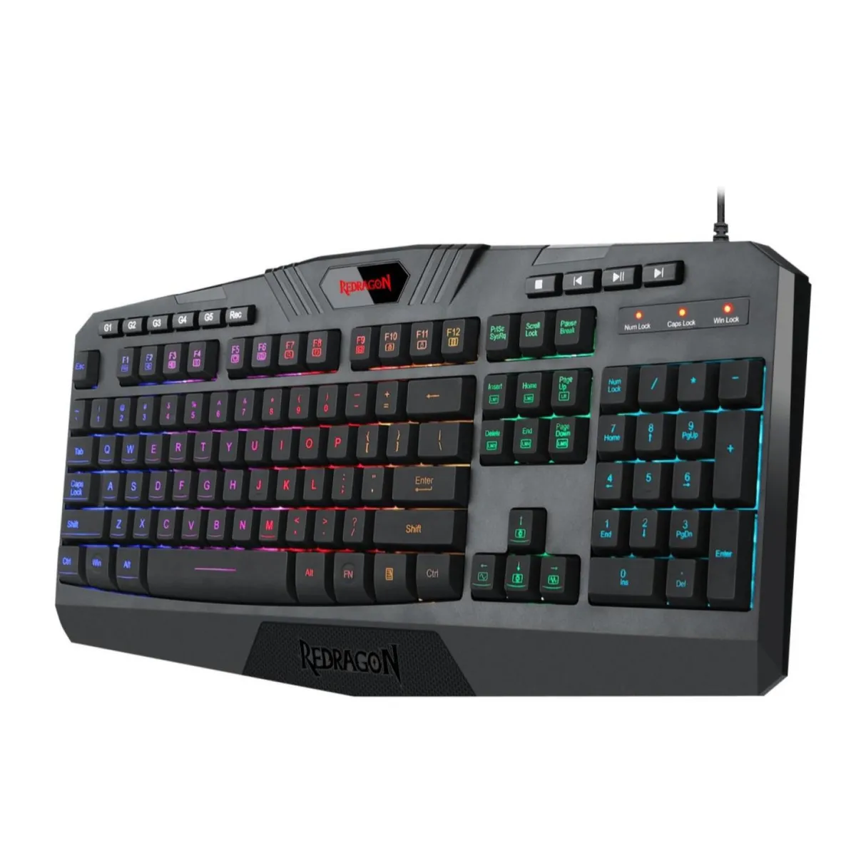 REDRAGON - Teclado Mecanico Gamer USB RGB Negro Harpe Redragon