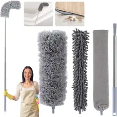 KUANGYE - Plumero Retractil Microfibra Techo Extensión Limpiador Polvo