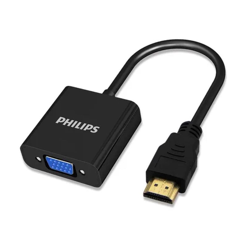 PHILIPS - Adaptador HDMI A VGA PC Consolas Negro Philips