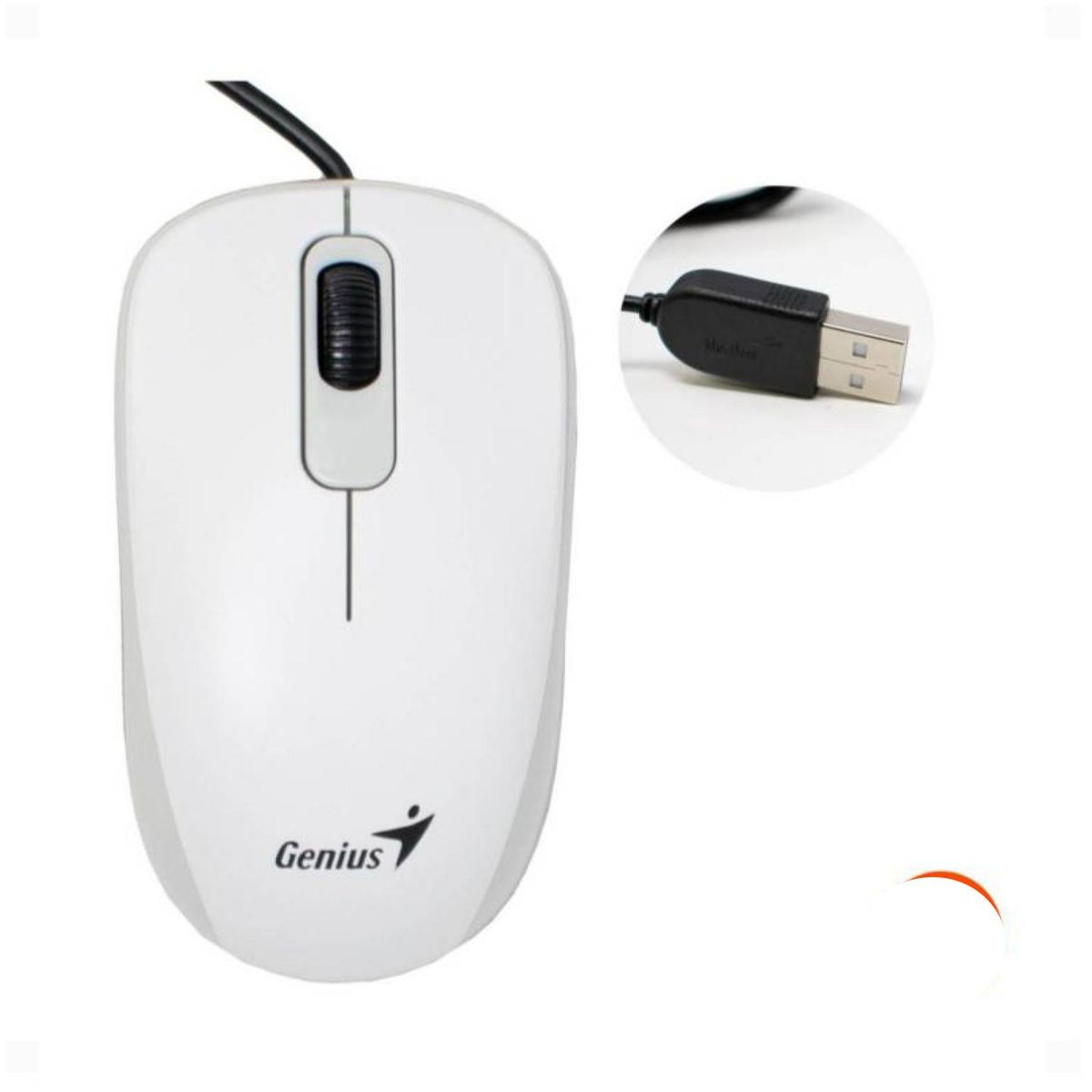 GENIUS - Mouse Alambrico 3 Botones 1000DPI DX-110 Blanco Genius