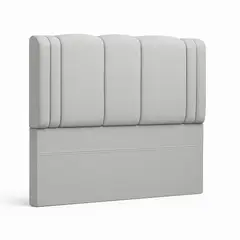 GENERICO - Respaldo De Cama 1,5 Plazas Milano Gris Claro Perla